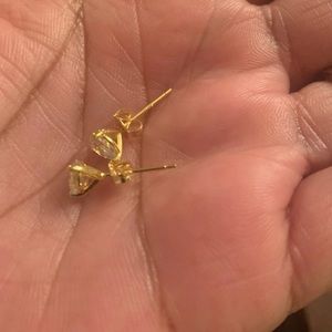 14 k Gold Diamond Earrings